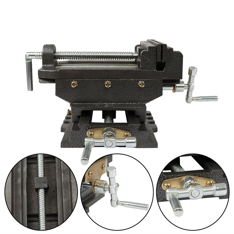 TINVHY 6 Inch Cross Slide Vise Heavy Duty Bench Clamp
