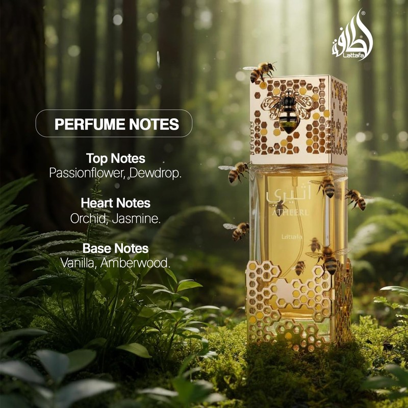 Lattafa Atheeri for Unisex Eau de Parfum Spray, 3.4 Ounce