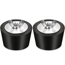 Honoson 2 Pcs 2 to 2.5 Inch Pool Winterizing Plugs PVC/Steel Pipe Plugs Rubber Hole Stoppers for Swimming Pool Return Skimmer Winter Expansion with SS Screw, Stainless Steel Bolt, Heavy Duty Rubber