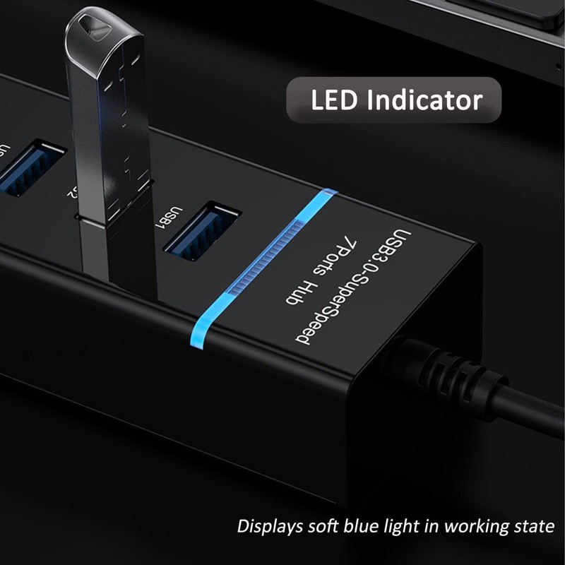 USB Hub 3.0, VIENON 7-Port USB Data Hub Splitter for