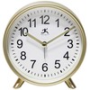 Infinity Instruments Tabletop Alarm Clock Gold Decorative Cute Gold Alarm