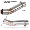 KIMISS Stainless Steel Motorcycle Exhaust Centre Pipe Link Connect for