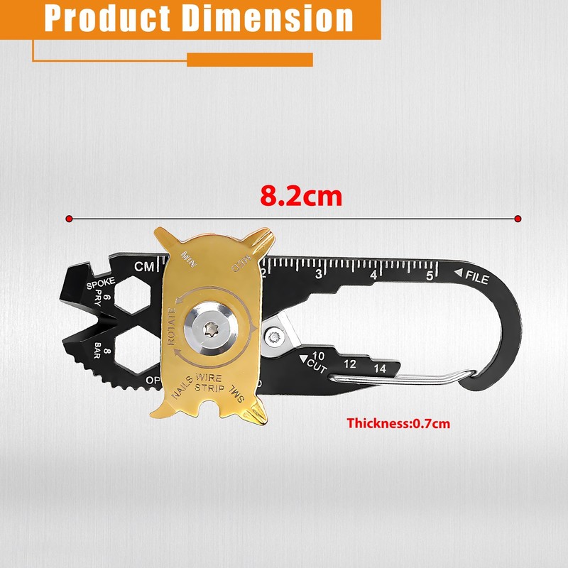20 in 1 Multifunctional Pocket Tool, Compact Pocket Multi Tool