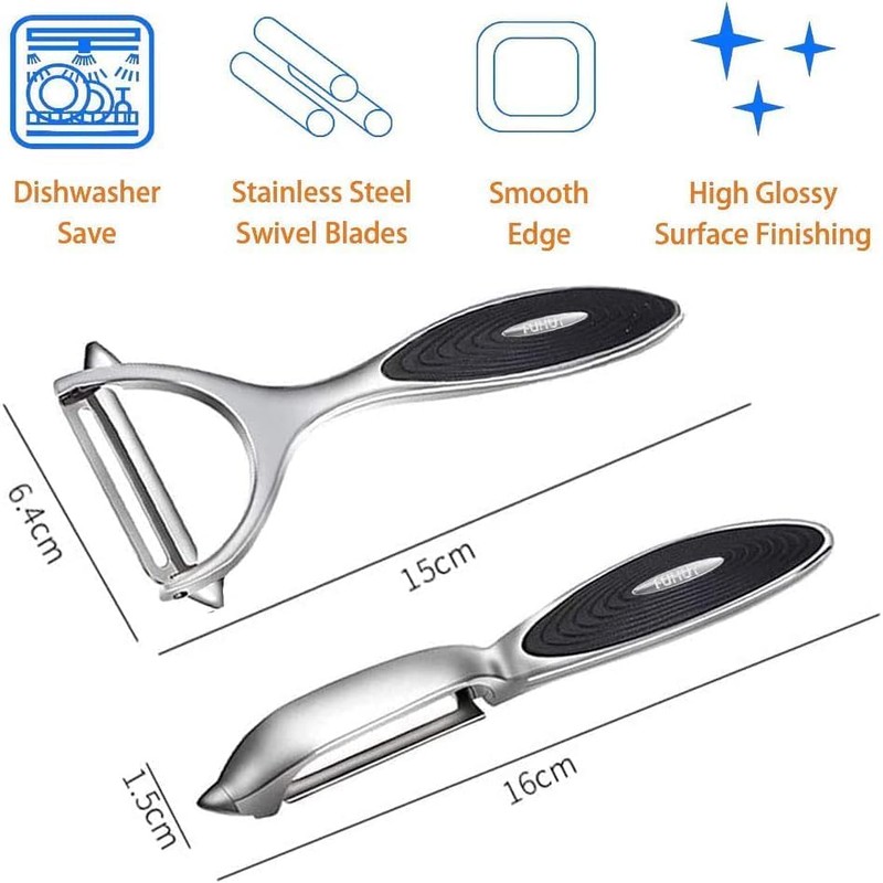 Premium Stainless Steel Vegetable & Fruit Peelers – Ergonomic Y
