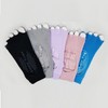 Colorful Rainbow Sweat-Absorbing Non-Slip Yoga & Pilates Socks Toe-Open Knee Socks Blue 2ea