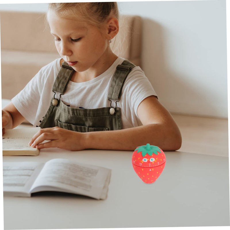 Mobestech Manual Strawberry Kitchen Timer Cute Mechanical Countdown Timer for