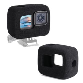 HSU 2 Pack for GoPro HERO12/11/10/9 Windproof Cover Sponge Cover Windproof Case Noise
