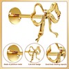 2Pcs Metal Bow Curtain Fixers, Curtain Holdbacks Gold Bow Decorations