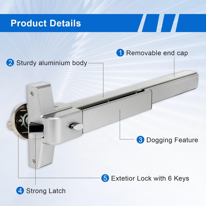 FAHKNS Panic Bars for Exit Doors Hardware Push Bar Door