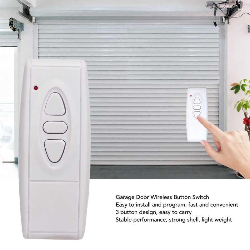 3PCS 433Mhz Garage Door Wireless Button Switch Garage Door Remote