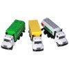 3pcs 1:50 Garbage Truck Models Set Plastic Alloy Sanitation Tanker