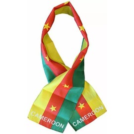 RFCO Cameroon Country Lightweight Flag Printed Knitted Style Scarf 8"x60"