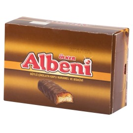 Ulker Albeni Chocolate Bar Caramel Biscuit Halal 24 x 40 gr-- Free Priority Ship