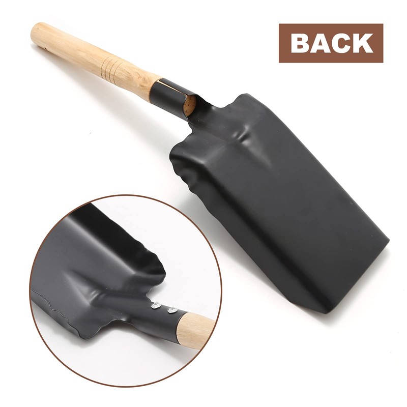 DUZFOREI Fireplace Ash Shovel Tool Scoop Dust Pan Coal Hand