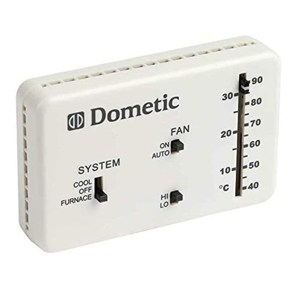 Dometic 3106995.032 RV Analog Thermostat (Cool Only/Furnace), White