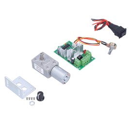 DC 24V Worm Gear Motor with Governor High Torsion Mini Turbine Reducer for Robots Electronic Locks24V50RPM