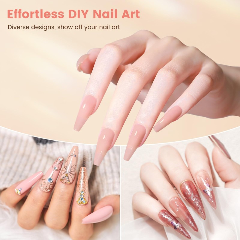 Nail Kit for Beginners with Everything: Practice Nail Hand Acrylic