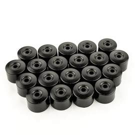 LST Set of 20 Hexagonal Wheel Bolts 17 mm Matt Black