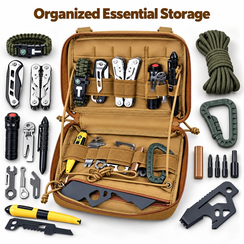 Military Tactical First Aid Kit Bag – MOLLE-Style Emergency EDC