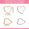 SUNNYCLUE 1 Box 60Pcs Hollow Heart Charms Open Bezel Heart