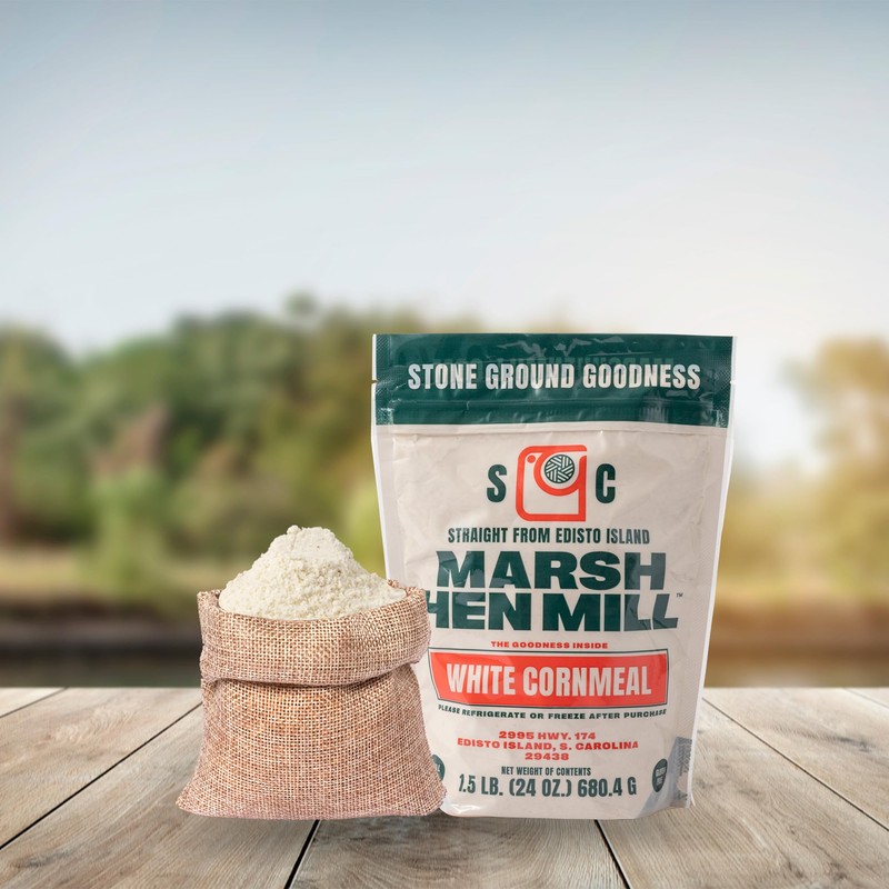 MARSH HEN MILL Stone Ground White Cornmeal Premium Heirloom Corn