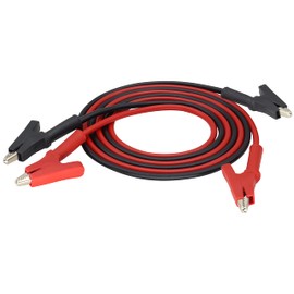 HCFeng Dual Ended Crocodile Alligator Clips Cable Silicone 15A 14AWG Jumper Wires Alligator Clips to Alligator Clip Jumper Wire with Insulators Clips for Electrical Testing Cable [3.3 ft/1m]