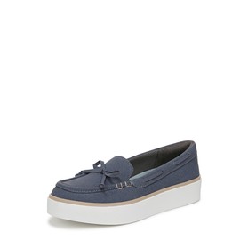 Dr. Scholl's Womens Madison Sea Boat Shoe Oxide Blue Canvas 8 M
