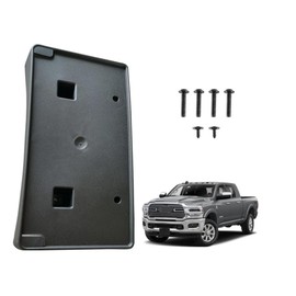 License Plate Bracket - Front License Plate Bumper Mounting Bracket Black Compatible with 2019 2020 2021 2022 Ram 2500 3500 4500 5500 Replacement #68362197AA