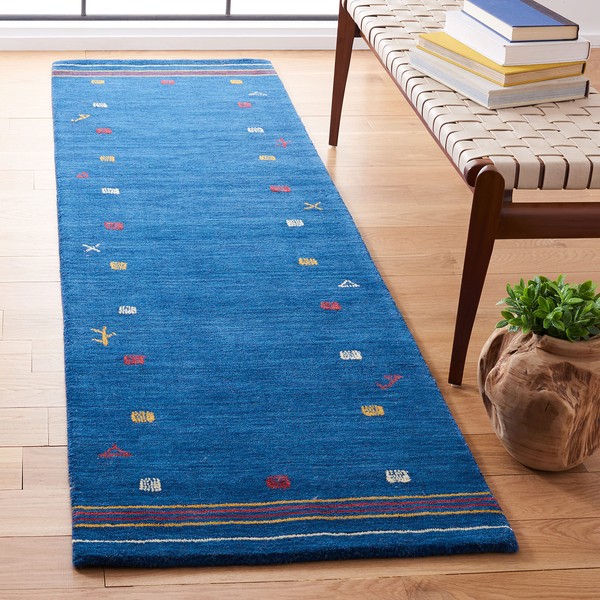 SAFAVIEH Himalaya Collection Runner Rug - 2'3" x 10', Blue,