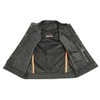Mens SOA Leathe Club Style Vest W/Concealed Gun Pockets, Side