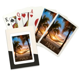 Lantern Press Maui, Hawaii, Hammock and Sunset (52 Playing Cards, Poker Size Card Deck with Jokers)