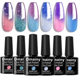 Omainy Chameleon Semi-Permanent Thermal Gel Nail Polish Thermal Semi-Permanent Nail Polish(6PC003)