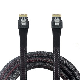NFHK PCI-E Slimline SAS 4.0 SFF-8654 4i 38pin Host to SFF-8654 Slim SAS Target Cable 50cm