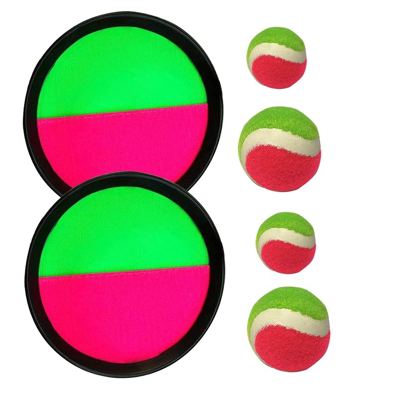 4 Pcs 2 Sizes Replacement Balls for Paddle Catch Toss