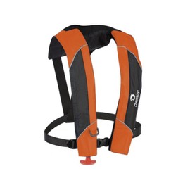 Owntop Life Jacket Manual Inflating D-Shaped Life Device Adjustable Size Life Vest for Adult Kids Compact Lightweight Durable Waterproof Sailing Kayak Swimming Boat Fishing - Orange