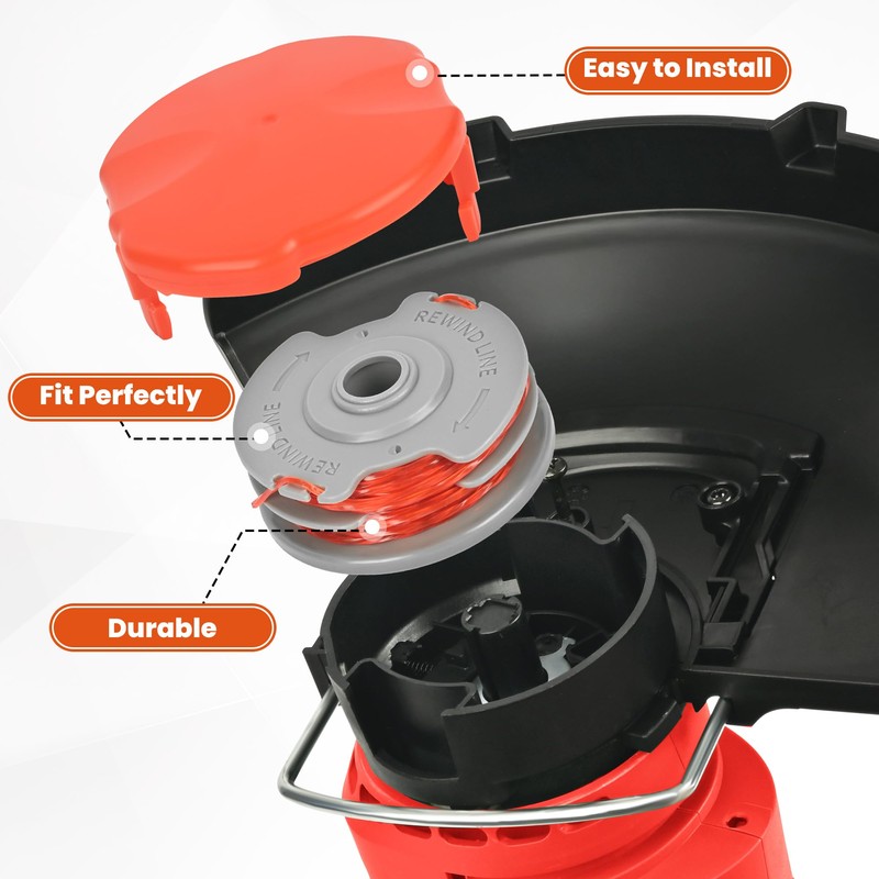 Flaveano Strimmer Wire for Flymo Grass Trimmer, 6 Strimmer Spools