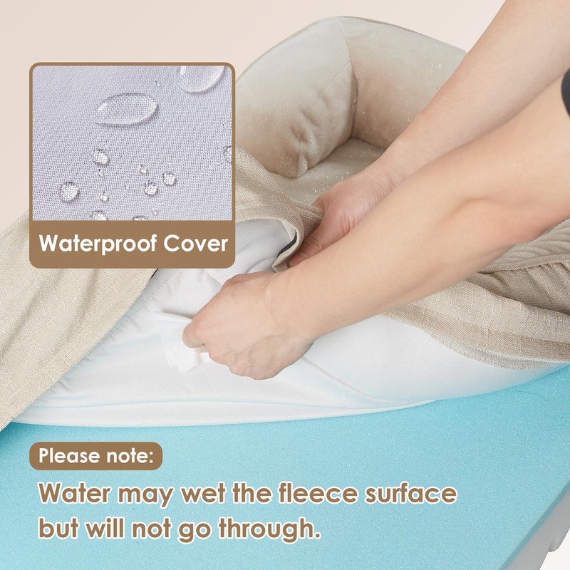 EHEYCIGA Orthopedic Dog Bed for Small Dogs, Waterproof Memory Foam