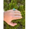 HarlemBling Blue Genuine Turquoise Mens Real Solid 925 Sterling Silver