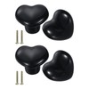 sourcing map 4 Packs Ceramic Drawer Knobs, Heart-Shaped Dresser Pulls,