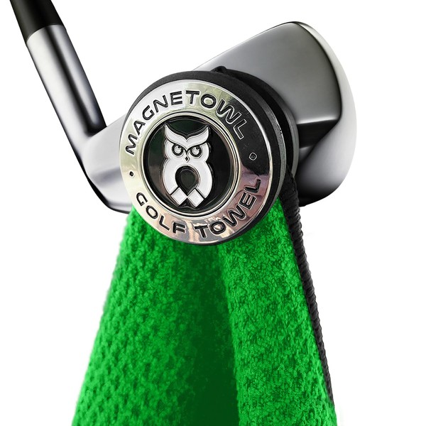 MagnetOwl - Magnetic Golf Towel Clip with 2 Removable Ball