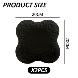 Pack of 2 Yoga Knee Pads, Non-Slip Yoga Knee Pads, Yoga Wrist and Elbow Support Pads, Non-Slip Yoga Knee Pads for Pilates Exercises and Fitness (Black)