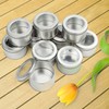 Small tin cans with lid, round metal cans with lid,
