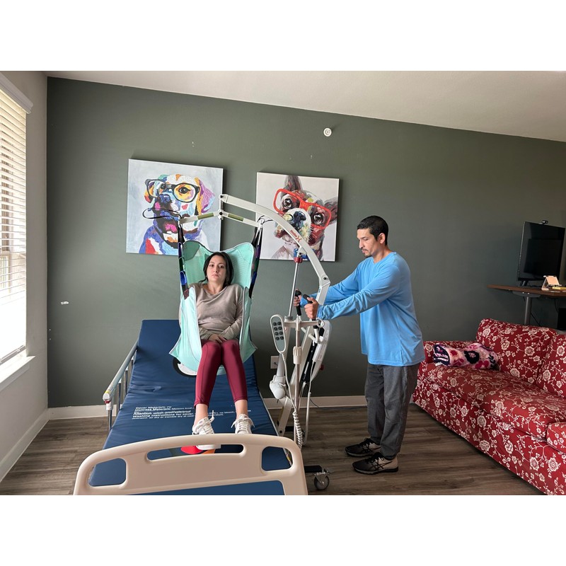 doudouX Patient Lift Sling, Universal Mesh Sling for Showering, M