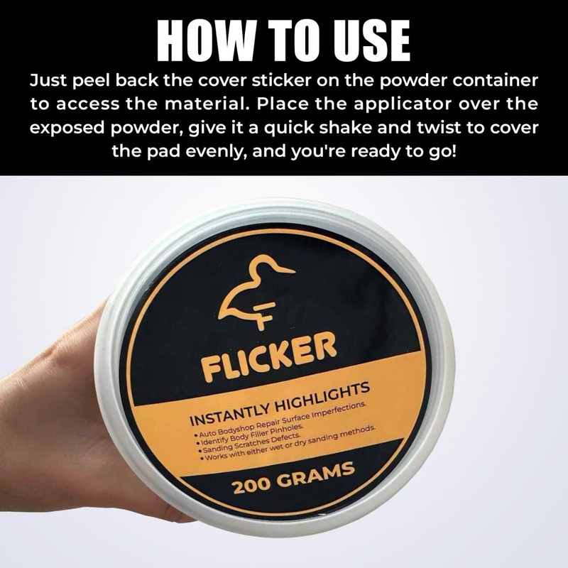 Flickers Premium Black Dry Guide Coat Kit - 200 Gram