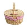 Red Hamper S023/HOME Wicker Childs Picnic Basket with Pink lining