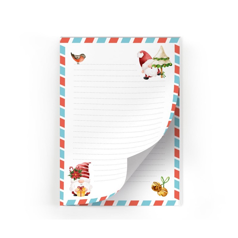 Letter Paper Set Christmas Tomte Gnome as Letter Pad with