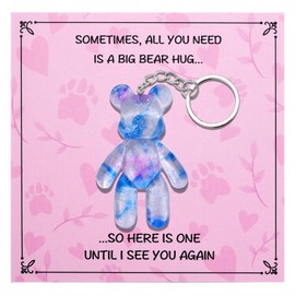 Worry Bear, Pocket Bear Hug, Anxiety Gifts for Women Men, Mental Health Positivity Gift, Emotional Support Gifts for Friends, Comforting Gift for Son Daughter Back to School, Light Blue