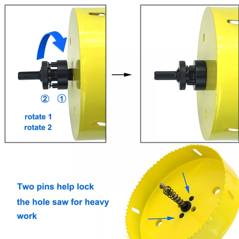 JIECHEN 8 inch Hole Saw for Wood,Soft metal,Drywall,
