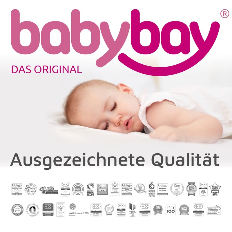 babybay Cover Double Pack Suitable for Model Cuddly Nest, White