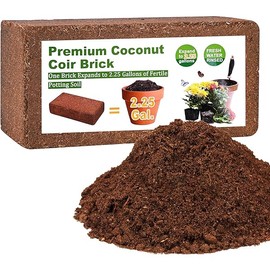 Organic Coco Coir 1 Pcs Compressed Coconut Coir Brick Coconut Fiber Husk Substrate Mulch Coconut Bark Core Growing Medium Peat Moss Soil High Nutrition for Plants Gardening Seed Starting Soil Mix